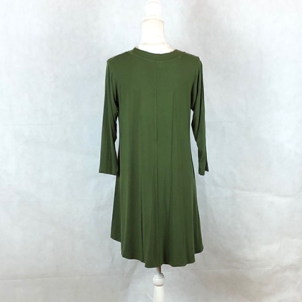 Anne French Hunter Green Shift Dress - Picture 3 of 5